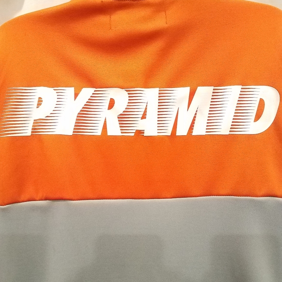 Black Pyramid Gray Blue Orange Speed Track Jacket Sz 2XL - Picture 14 of 14